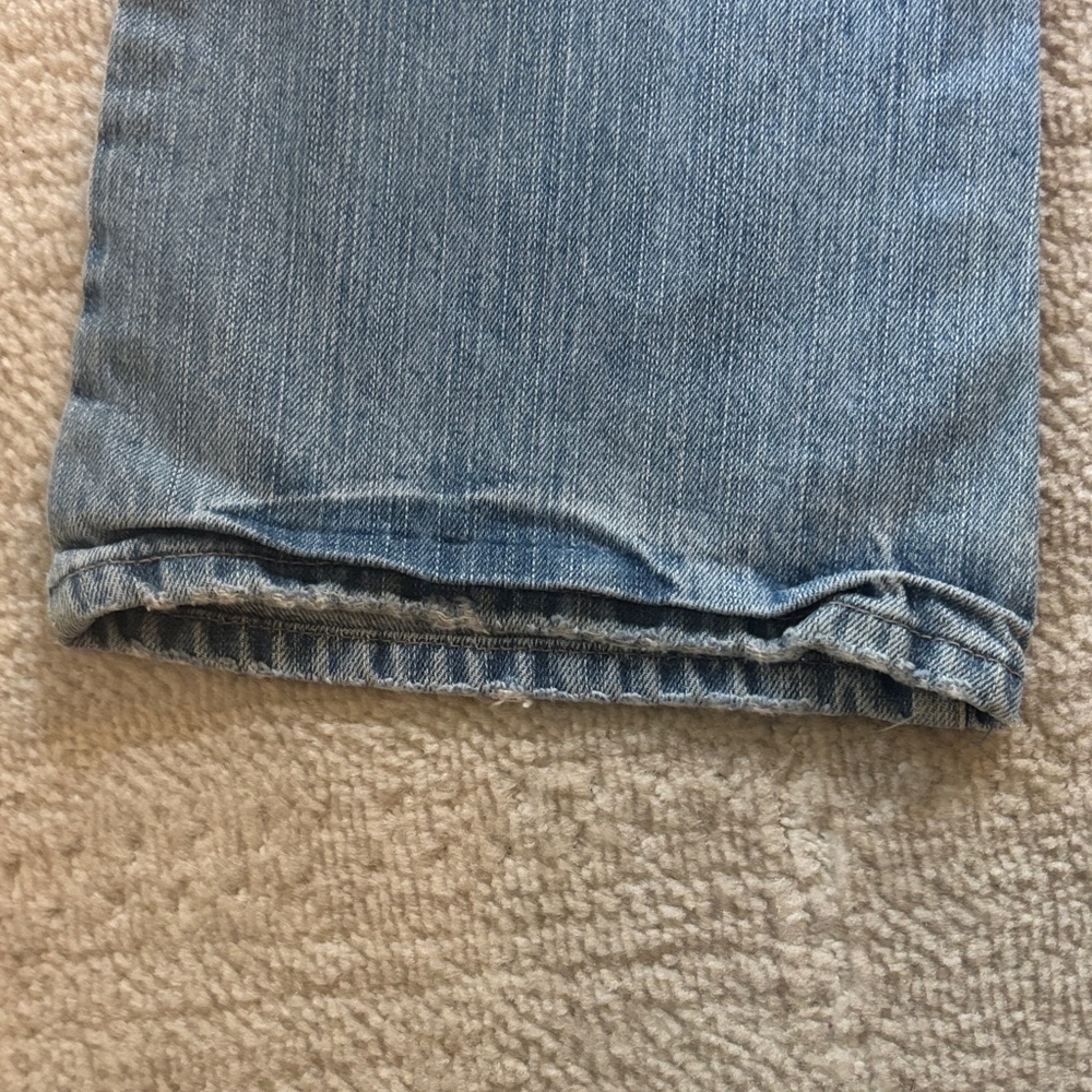Abercrombie & Fitch Light Blue Distressed Flare Jeans - Picture 6 of 8